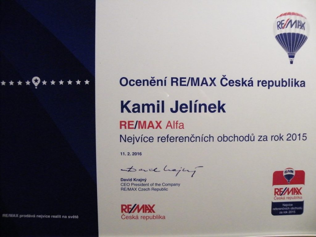 RE/MAX Certifikát