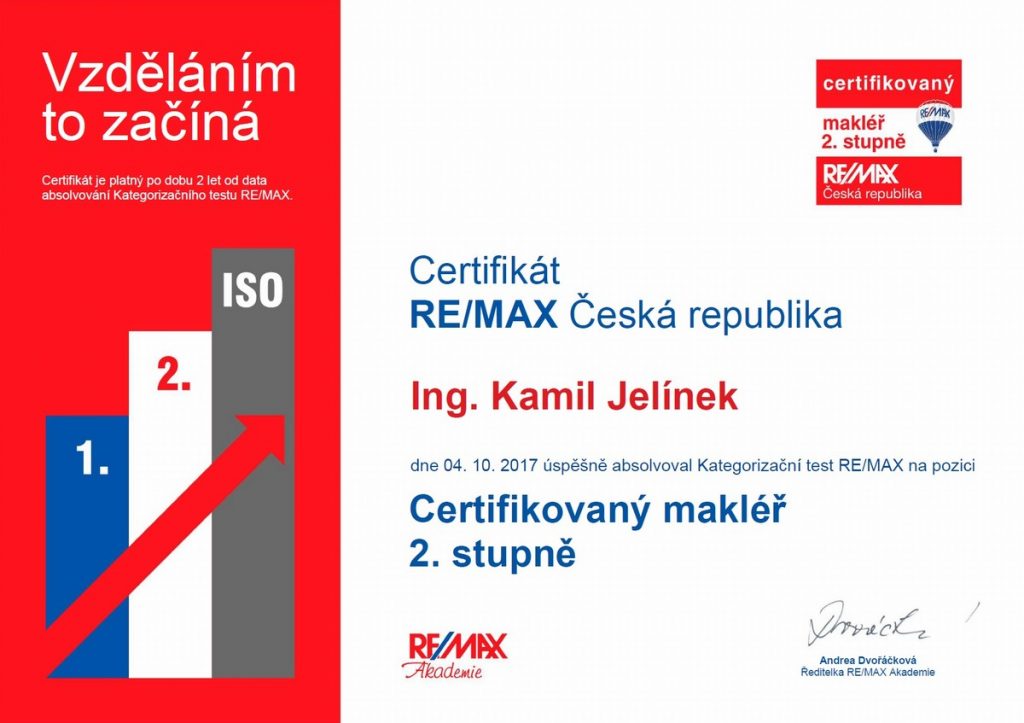 RE/MAX Certifikát