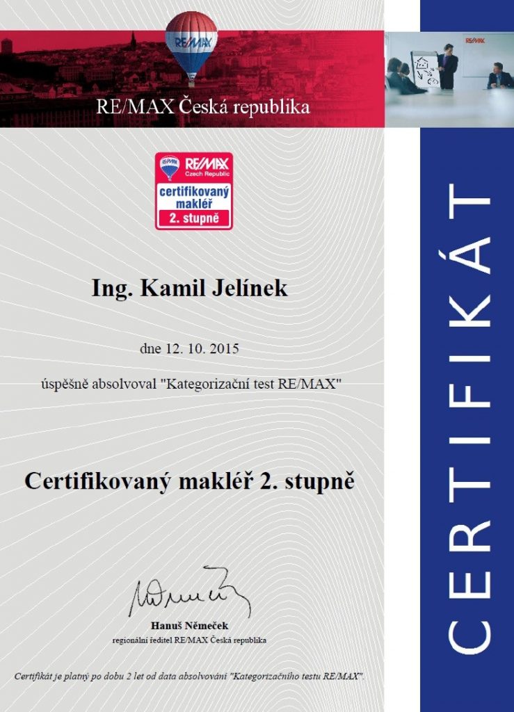 RE/MAX Certifikát